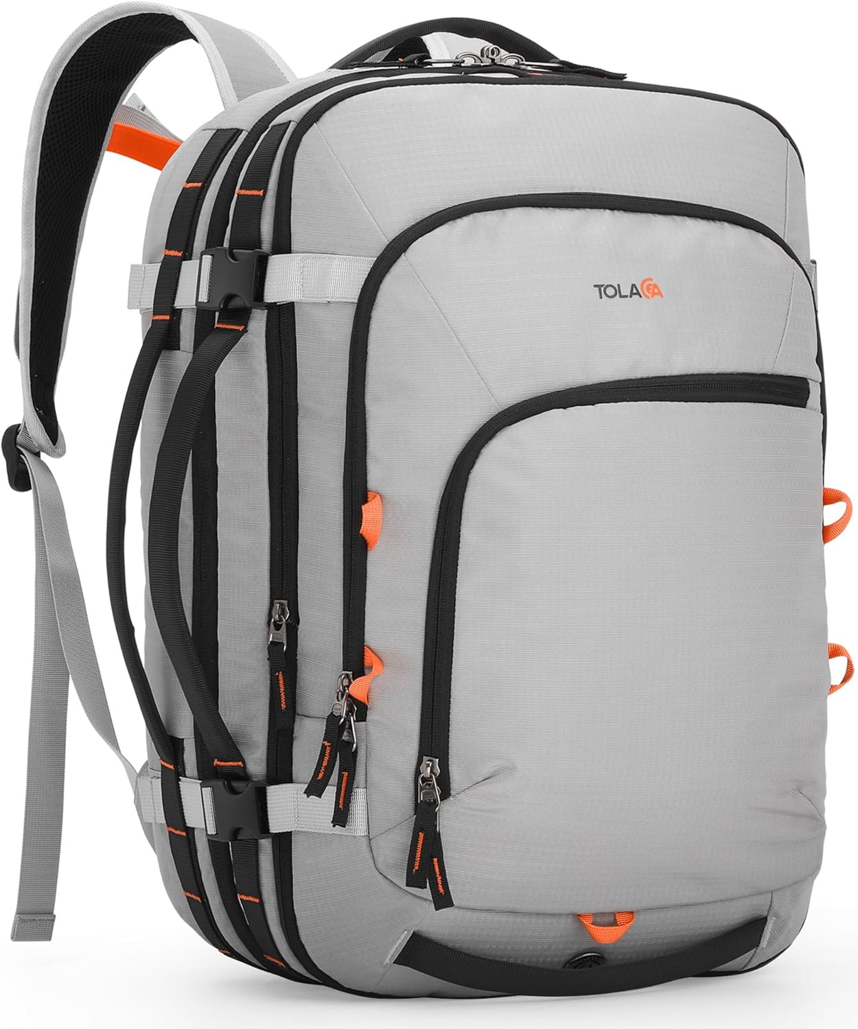 Mochila de Viaje 35–45L Expandible | Apertura 180° | Impermeable | Para Laptop 15.6